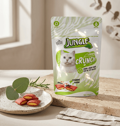 Jungle Crunch Cat Treats with Chicken for Hair & Skin Care - 60g_img_0