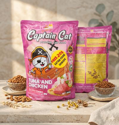 Captain Cat Premium Cat Food - Tuna and Chicken (800g + 200g Free)_img_0