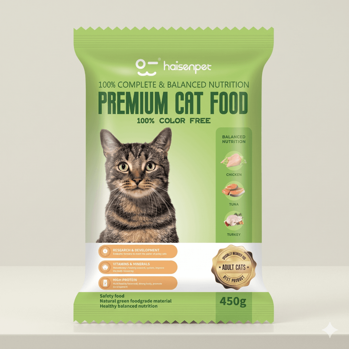 Haisenpet Premium Cat Food - 450g (For Adult Cats)
