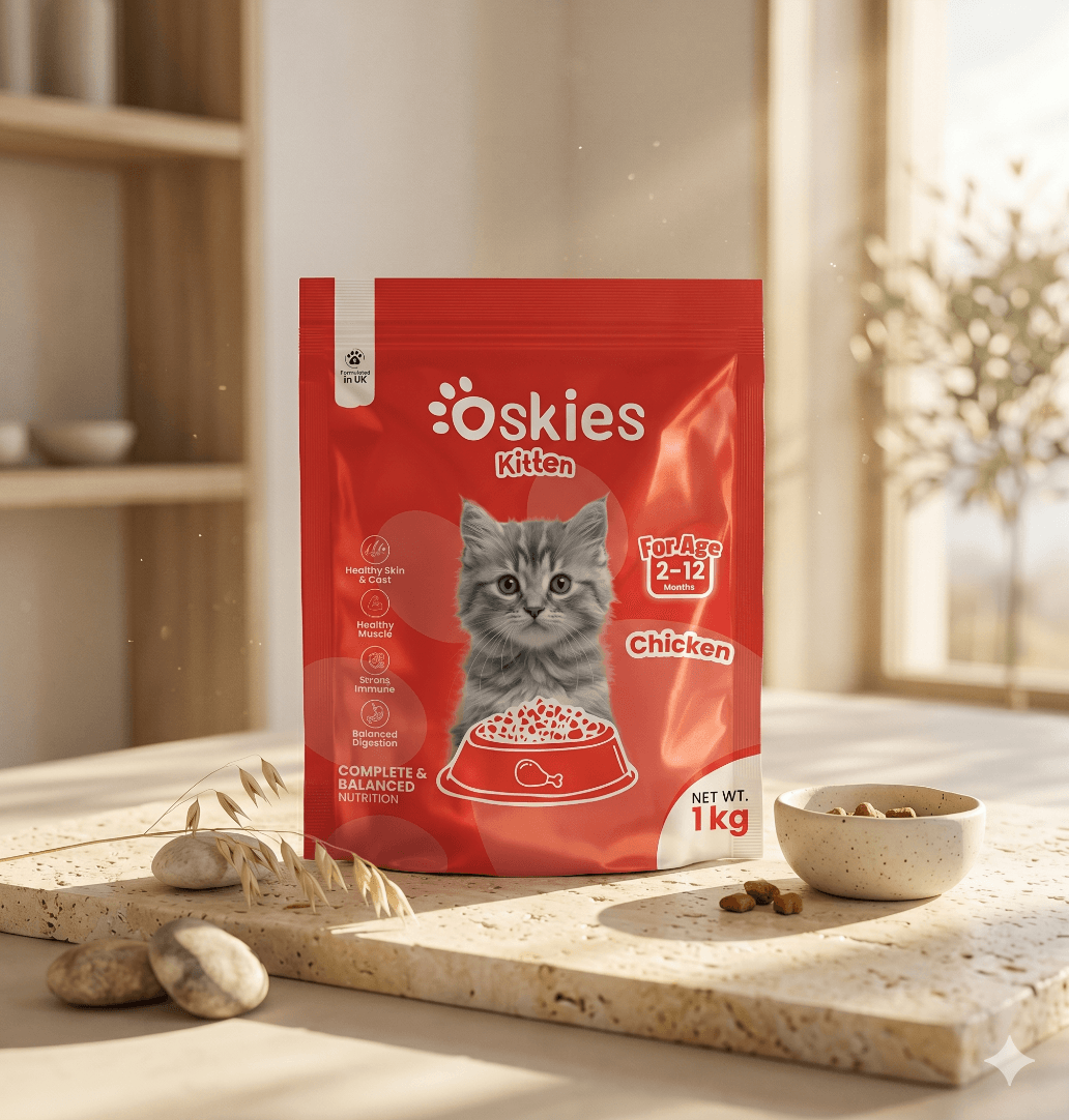 Oskies Kitten Food - Chicken (1 kg)