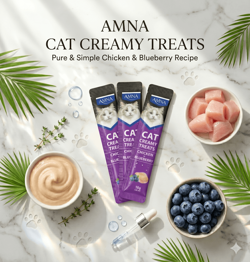 AMNA Cat Creamy Treats - Chicken & Blueberry Recipe (15g)