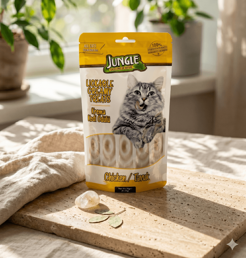 Jungle Lickable Creamy Cat Treats - Chicken Flavour 70g