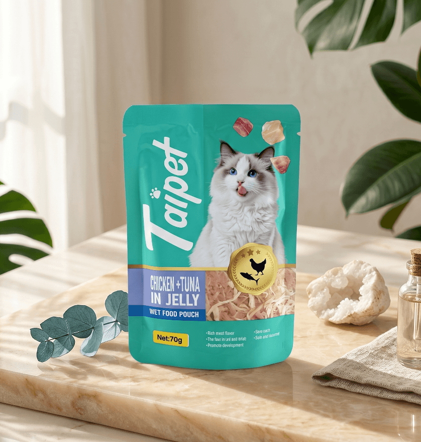 Taipet Wet Cat Food Pouch - Chicken + Tuna in Jelly (70g)