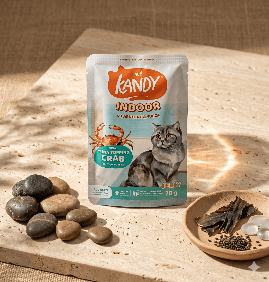 Kandy Indoor Tuna Topping Crab in Jelly 70g – All Ages