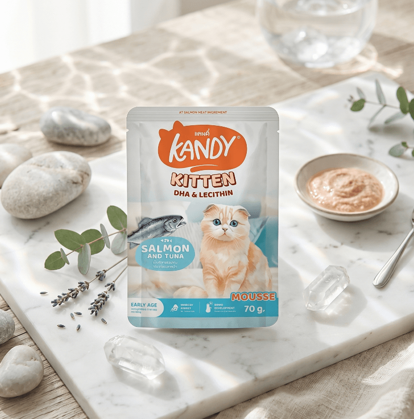 Kandy Kitten Salmon & Tuna Mousse with DHA & Lecithin 70g – All Ages