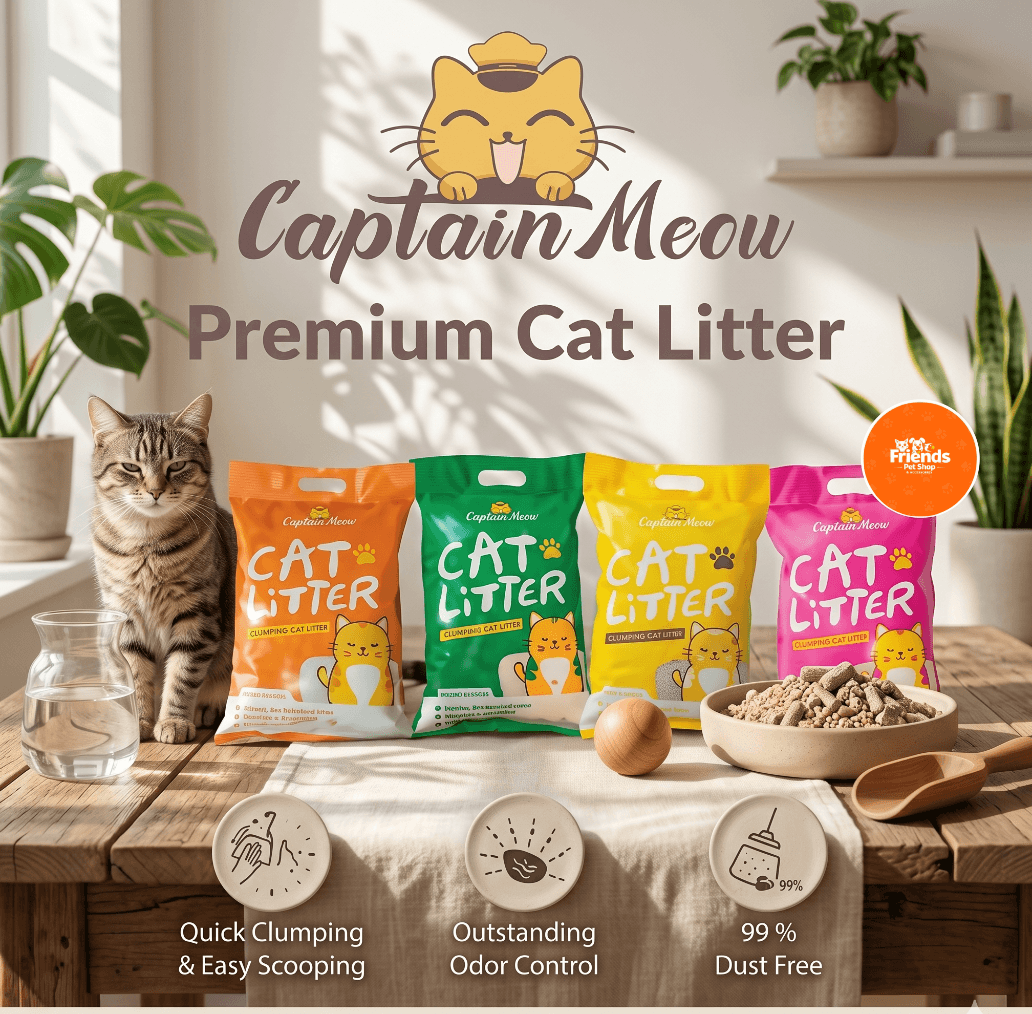 Captain Meow Premium Cat Litter (lemon, lavender, coffee) 5L, 10L, 25L